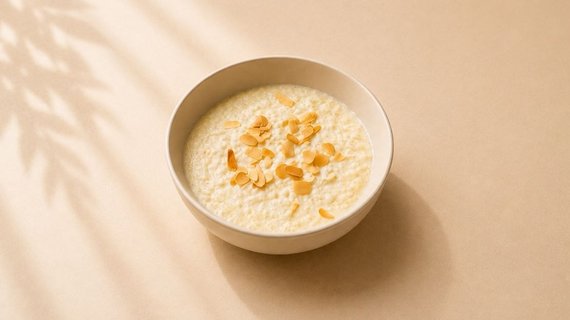 Рисовая каша с миндалём