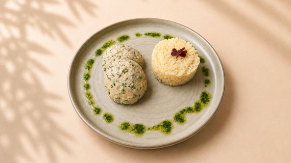 Котлеты из индейки и цукини с булгуром